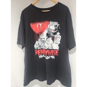 IT HORROR MOVIE Clown MENS Pennywise Graphic You'll Float Too T Shirt Size 2XL